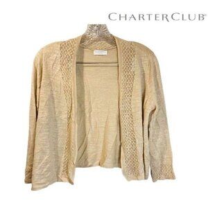 Charter Club Women's Open Front Casual Knit Cardigan Classic Long Sleeve sweater